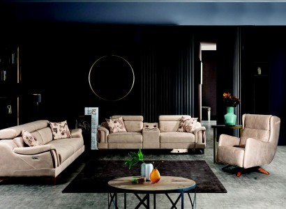 Wohnzimmer Set 3 tlg Luxus Sofagarnitur Dreisitzer Sofa Couch Modern Möbel